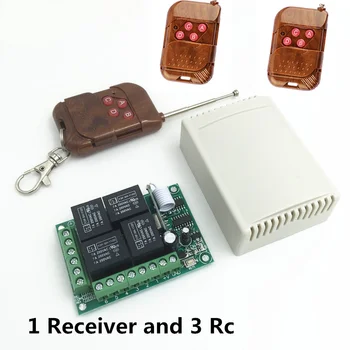 

433 Mhz RF Remote Controls Transmitter Diy 433Mhz Universal Wireless Remote Control Switch DC12V 4CH relay Receiver Module