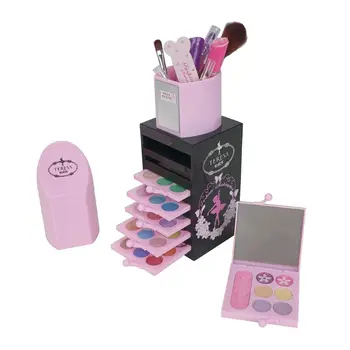 

Kids Princess Makeup Toy Set Pretend Play Beauty Non-toxic Cosmetics Lipstick Shape Eye Shadow Kit for Girls Dressing