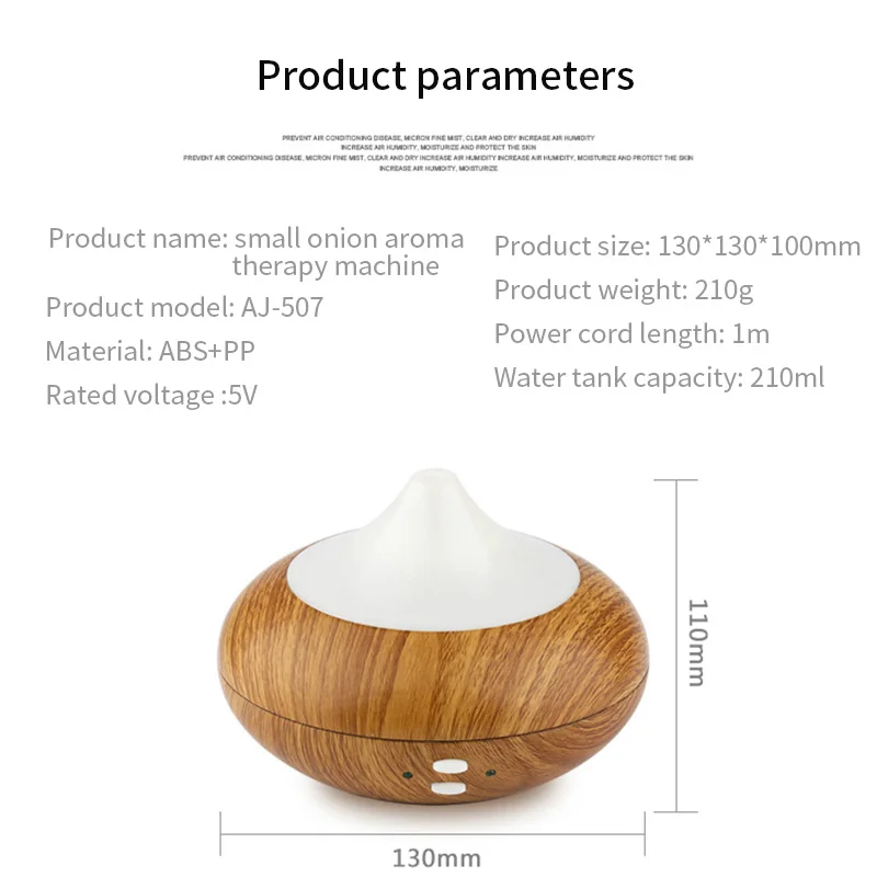 New LED 7 Colour USB Aromatherapy Lamp Mute Bedroom Office Desk Humidifier Air Purifier Ultrasonic Aroma Essential Oil Diffuser