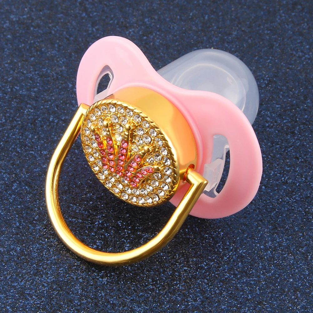 Sucette Pour Bebe En Rose Scintillant Elegante Mannequin Cadeau De Reception Pour Bebe Cocka Chupeta Aliexpress