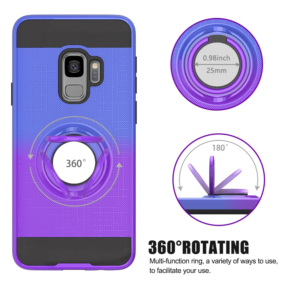 Модные градиентные цветные Чехлы для samsung Galaxy S9 A70 M30 A20E A90 M20 Ультратонкий Мягкий ТПУ+ Жесткий ПК Защитный чехол для телефона