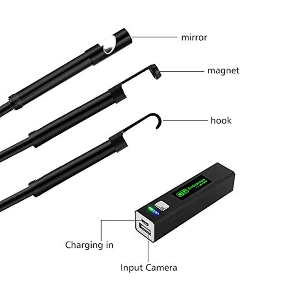 1200P эндоскоп HD Wifi эндоскоп камера 2 м 3,5 м 5 м 10 м USB осмотр Водонепроницаемый Бороскоп камера гибкий жесткий кабель трубка