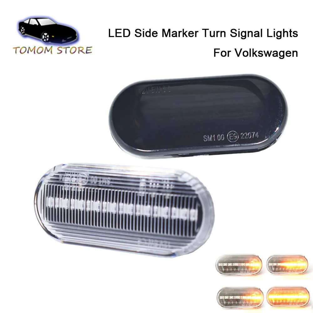 

2pieces LED Dynamic Side Marker Turn Signal Light for Volkswagen VW Bora Golf 3 4 Passat 3BG Polo SB6 Seat Ibiza Leon Skoda Ford