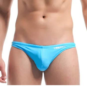

Low Waist Swimsuit Men 2020 Sexy Bathing Suit Solid Men's Swimwear Thong Summer Sea Surf Briefs Quick-drying Sunga Gay Beachwear