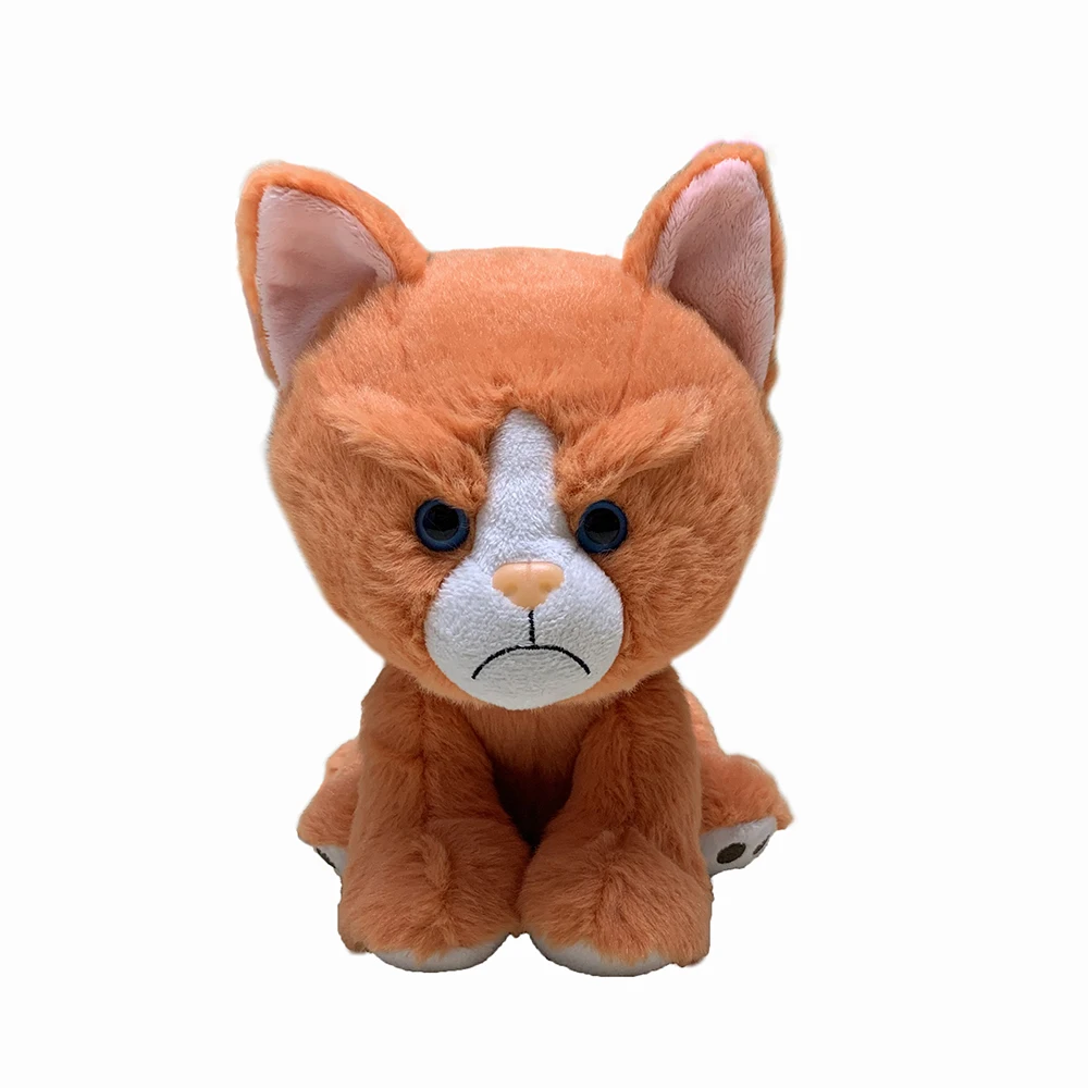 

2019 new design cute cat toy angry face cat feeling expression cat toy