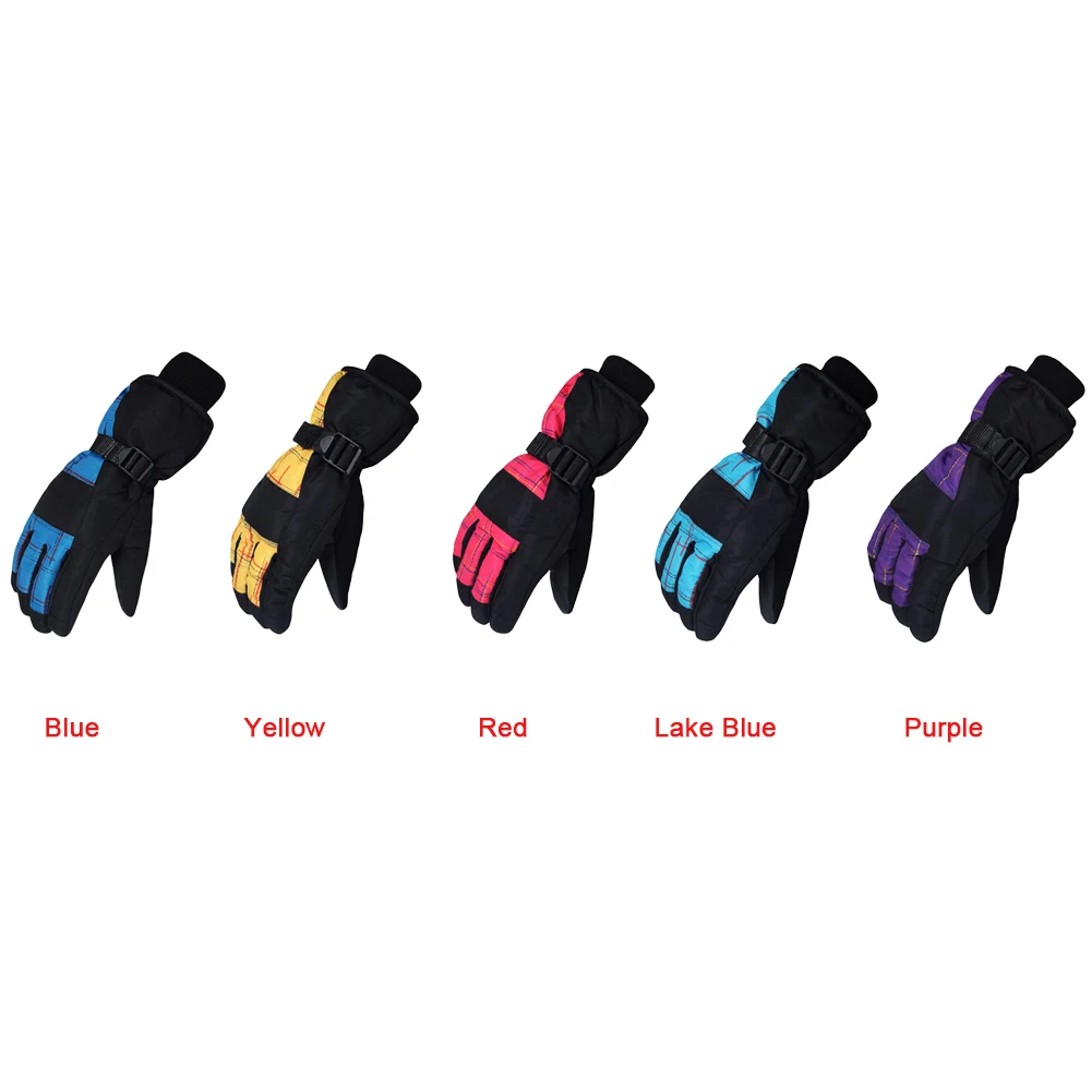 1 Pair Warm Insulated Waterproof Snowboard Outdoor Winter Cycling Sports Windproof Adult Anti Slip Ski Gloves Men Women