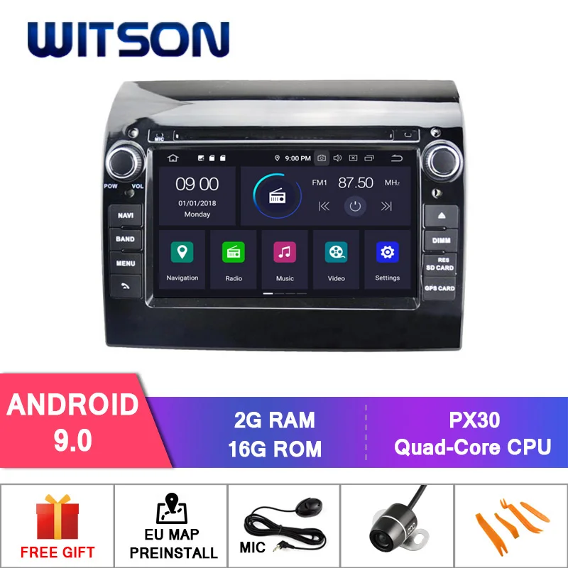 WITSON Android 9,0 ips HD экран для автомобиля FIAT DUCATO DVD gps Радио стерео 4 ГБ ОЗУ+ 64 Гб флэш 8 Восьмиядерный+ DVR/wifi+ DSP+ DAB+ OBD - Цвет: PX30 Android 9.0