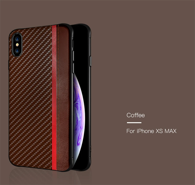 Тонкий Ультратонкий чехол для iPhone X XS Max XR 7 8 6 6S Plus Роскошный деловой чехол из углеродного волокна iPhone 7 iPhone6 iPhone11 On