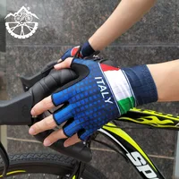 ITALY Bicycle Cycling Gloves Half Finger Breathable Anti Slip Gel Pad MTB Road Bike Gloves Men Women Outdoor Sports Gloves 2