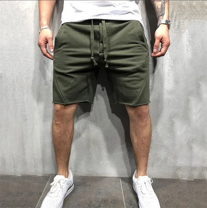 

Models in Europe And America Fitness Pants Men Solid Color Running Shorts Casual Sports Training
