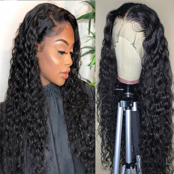 

Lace Front Wigs Synthetic PrePlucked Loose Curly 26'' Lace Frontal Wig Natural Hairline Heavy Density Headband Wig for Women