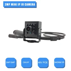 2mp 3mp ip câmera 48v poe mini câmera ip de visão noturna onvif p2p segurança mini câmera de vídeo de vigilância pequena