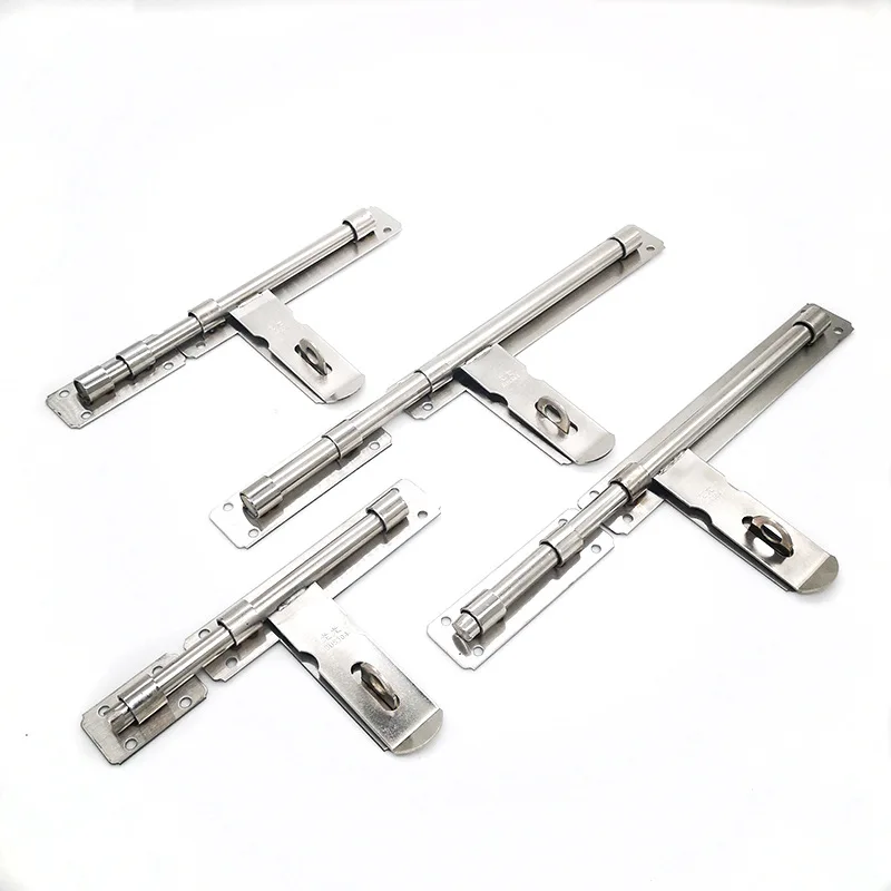 

Stainless Steel 304 Plate Bolt Door Latch Bolt Surface Mounted Anti-Theft Safe Belt Buckle Padlock Manufacturers Direct Selling