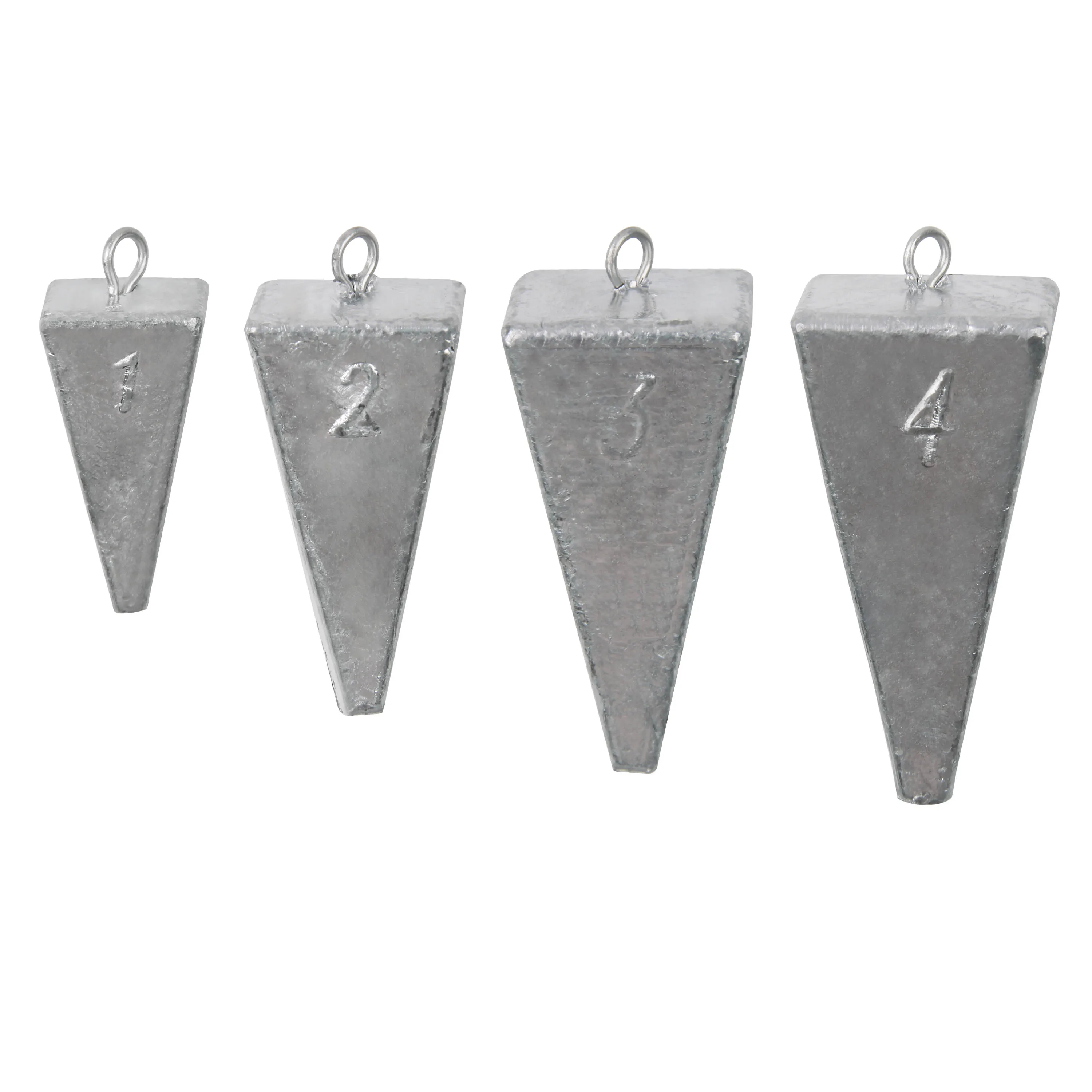 100% грузила пирамида из чистого свинца для рыбалки в пресной и соленой воде 1 унция