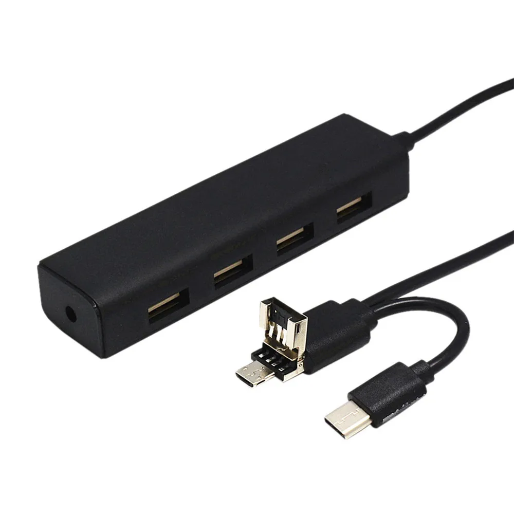 3 в 1 usb-хаб type-C Micro USB и USB OTG концентратор USB 2,0 4 порта адаптер