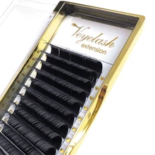 12 рядов/Чехол 7-17 мм Синтетические русские объемные ресницы для наращивания с фабрики очень мягкие Индивидуальные ресницы для наращивания макияжа