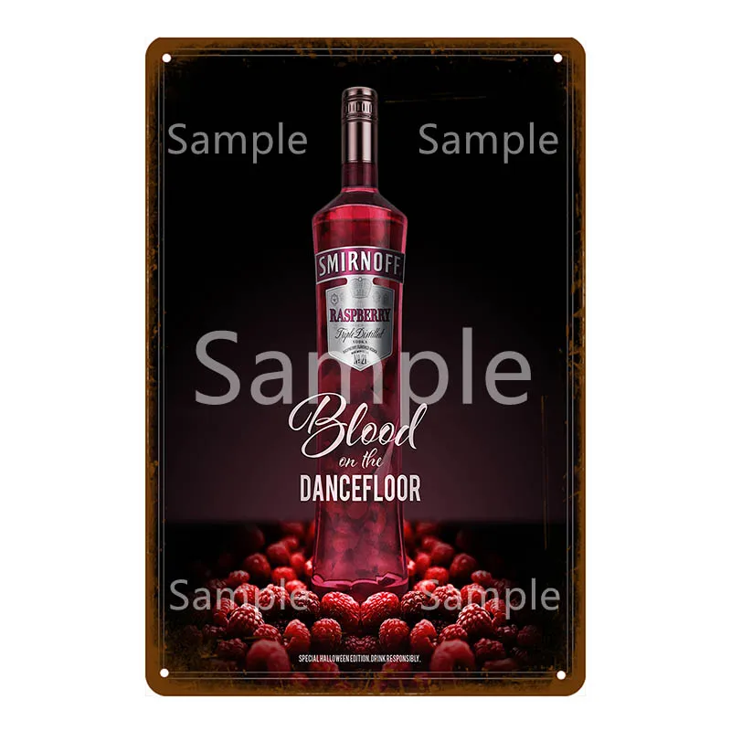 Smirnoff винтажный металлический постер для водки со льдом ретро Рио оловянный знак