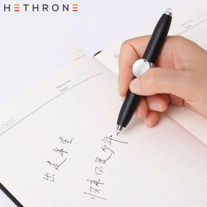 Hethrone Золотая Роскошная Магнитная гироскоп шариковая ручка дополнительный минимализм светящаяся вращающаяся Шариковая ручка для рукоделия Пишущие принадлежности