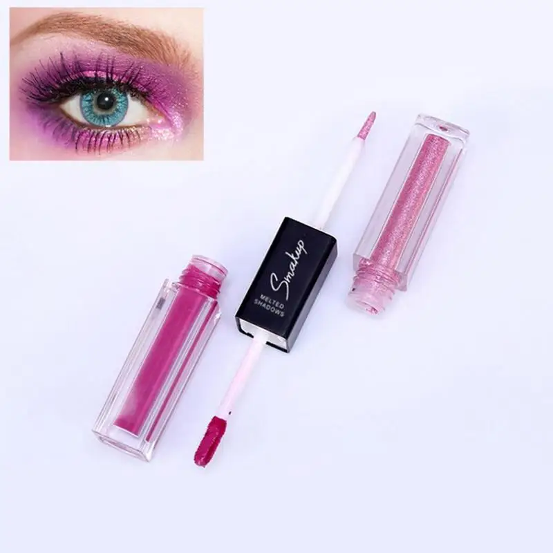 Ten-color Double-headed Eyeshadow Pearlescent Palette Liquid Matte Brightening Eye Makeup Professional Makeup Tools