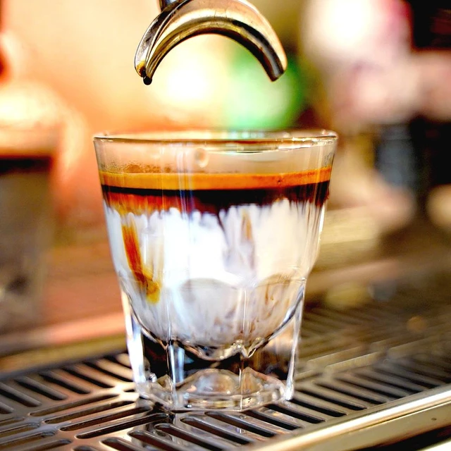 Vintage Clear Espresso Coffee Cup Set, Wavy Glass Espresso Cups