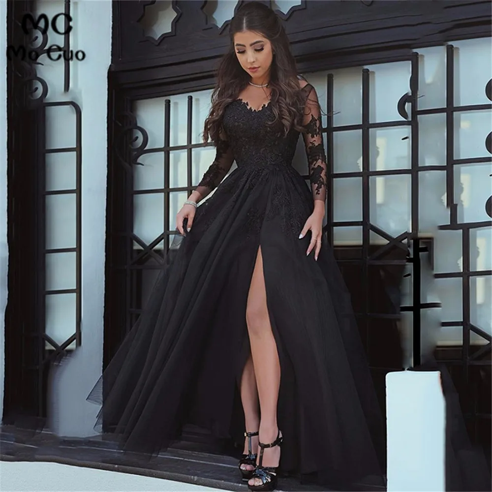 Sexy-Slit-Black-Prom-Dresses-Lace-Long-Sleeve-Elegant-Formal-Evening-Gowns-Party-Long-Prom-Dresses (2)
