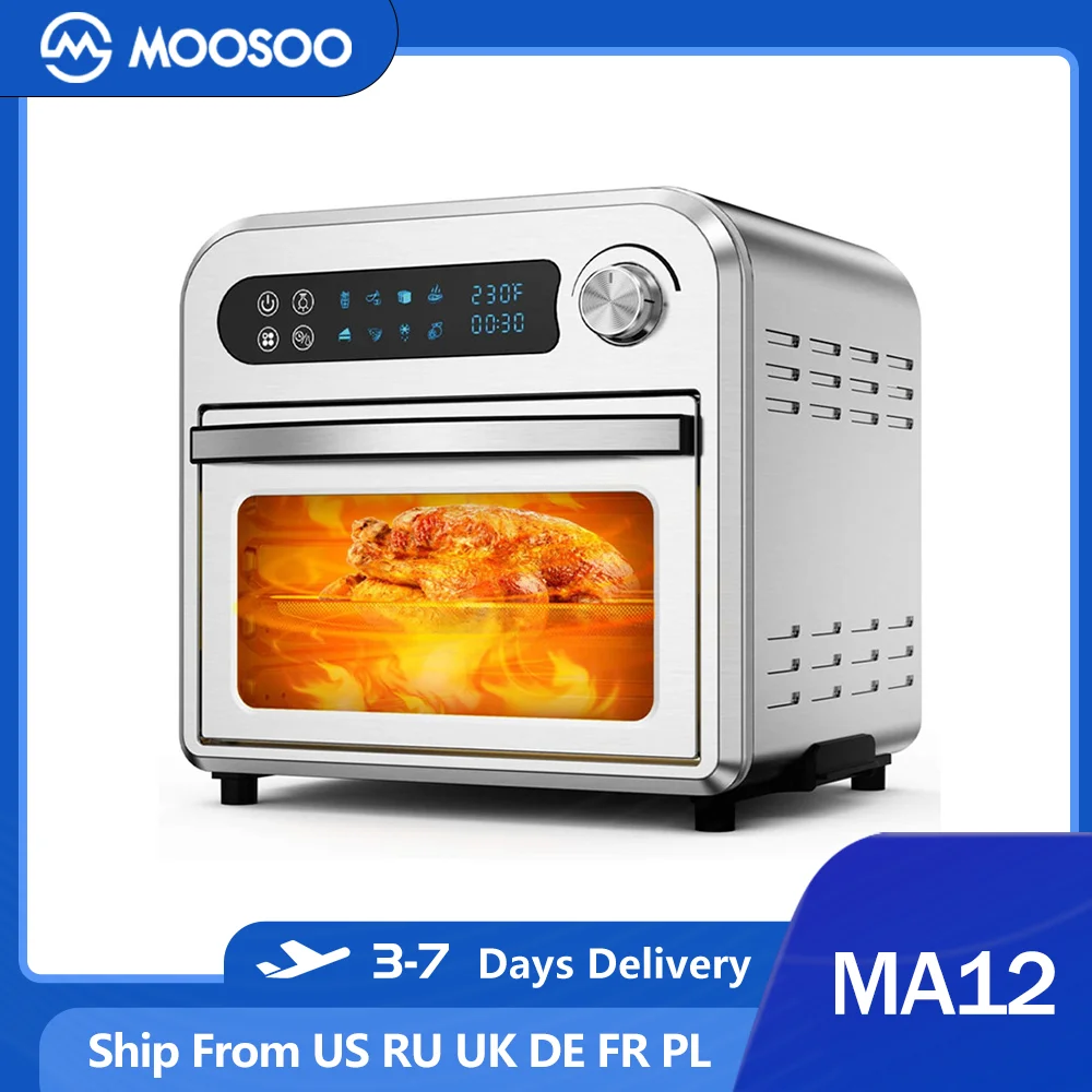 Moosoo Ma12 Air Fryer Oven 10.6 Qt Fryer Toaster Oven Combo With