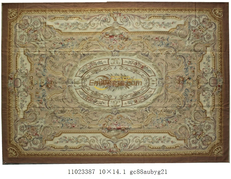 wool aubusson rugs 305x427cm 10x14ft blue area beige