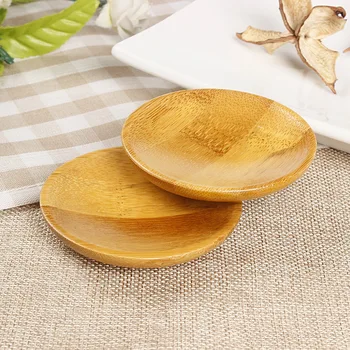 

Coffee Tea Cup Mats Holder Natural Bamboo Tea Tray Pads Heat Insulation Round Table Coaster