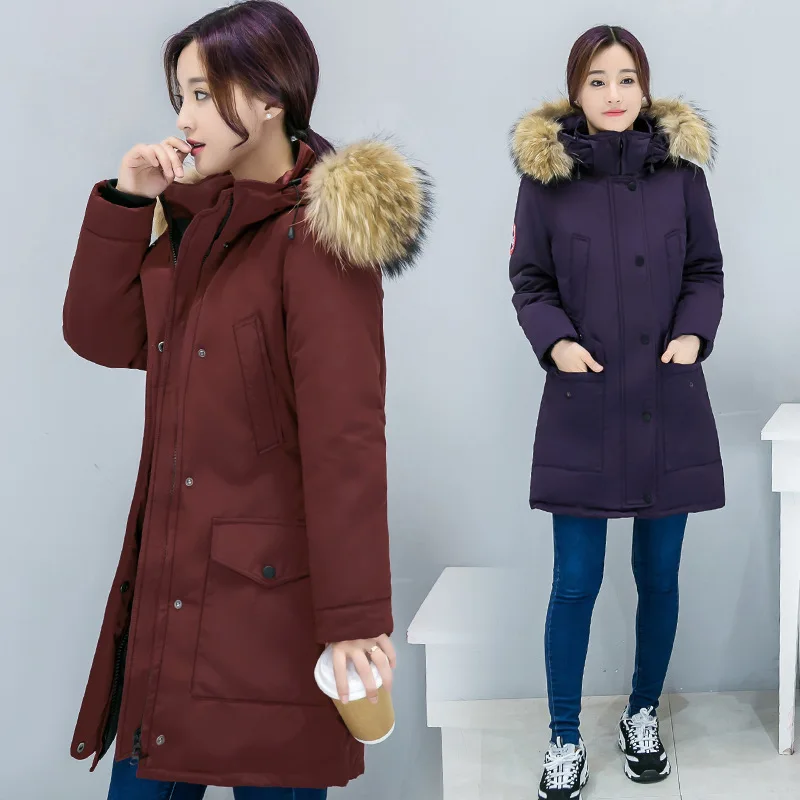 

2018 Winter New Style down Jacket Cotton-padded Clothes Women's Mid-length Large Size Thick Korean-style Hooded WOMEN'S Cotton P