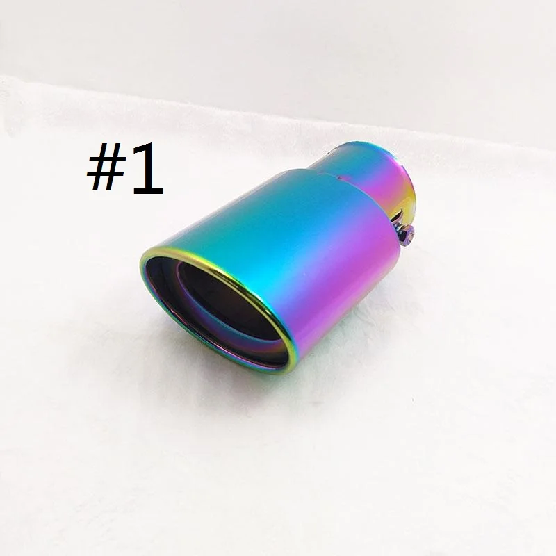 Car Modification Tail Rear Straight Exhaust Pipe Muffler Stainless Steel