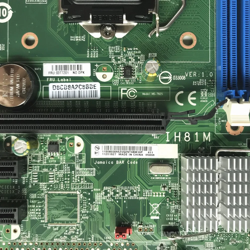 Для lenovo M73 M4500 B455 рабочего Материнская плата IH81M V1.0 03T7201 03T7169 00KT289 00KT266 тестирование Быстрая