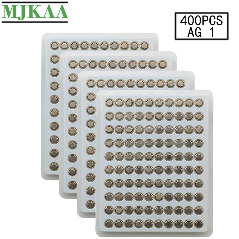 400 шт. щелочные кнопочные батарейки AG1 1 55 В 364 SR621SW LR621 621 LR60 CX60 для часов и игрушек |