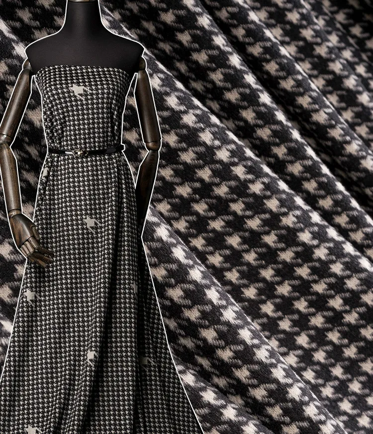 Осенне-зимний шерстяной жаккардовый жакет из кашемировой ткани, трикотажный бархат, высококачественный модный материал