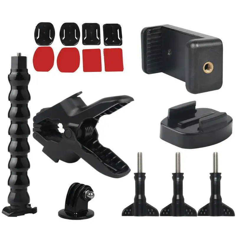 B 16 шт. прочный раздел «гусиная шея» w/1/4 винт челюстей Flex Clamp Mount 12 Раздел регулируемые гусиная шея» Камера набор аксессуаров - Цвет: B