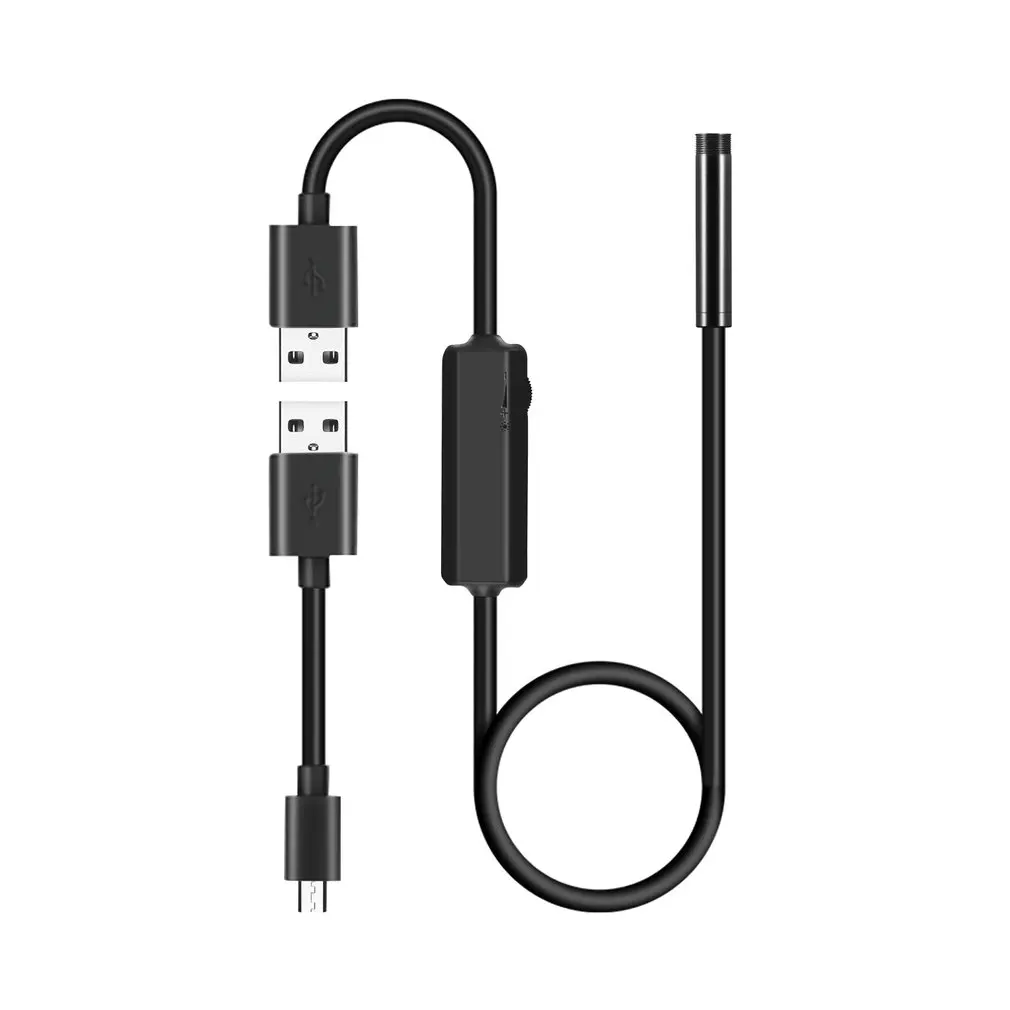 

OUTAD Wireless Endoscope 2MP HD1200P Wifi USB Borescope Waterproof Inspection Camera Semi-rigid Flexible Snake Camera 5 Meters