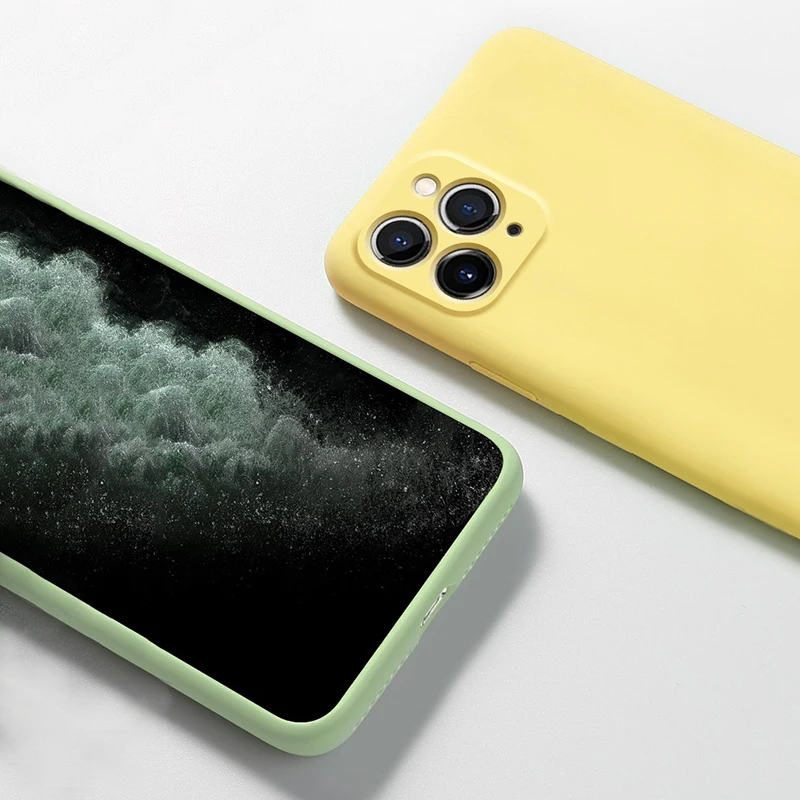 Чехол для iPhone 11 роскошный оригинальный жидкий силикон матовый мягкий чехол Pro Max