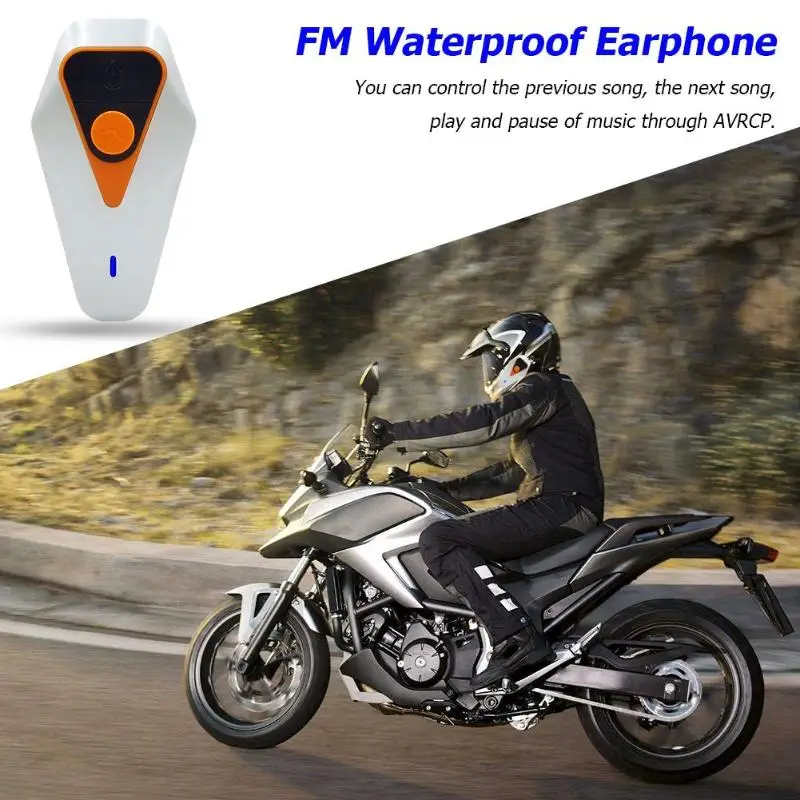 WT002 мотоциклетный шлем гарнитуры водонепроницаемый Bluetooth FM Interphones пакет 2 прямых полный дуплексный интервью максимум 1000 м