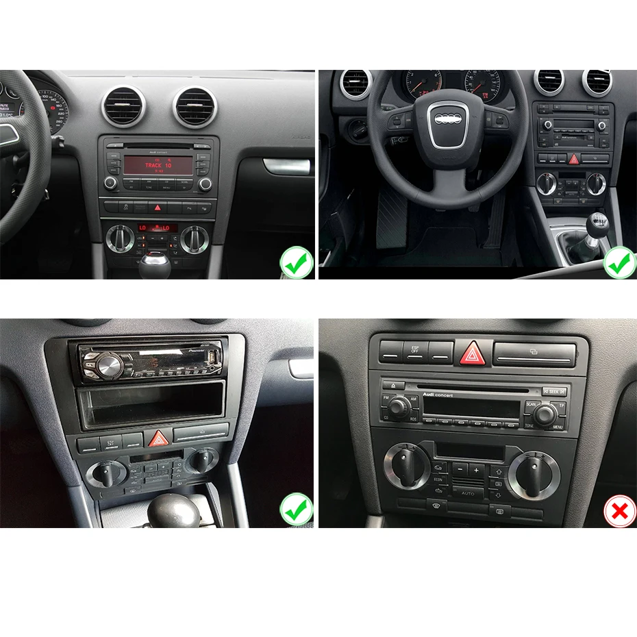 Clearance For Audi A3 S3 2002-2011 2 din android 9.0 car multimedia dvd player GPS radio stereo Steering wheel DSP IPS 8 CORE 4G 64G OBD2 4