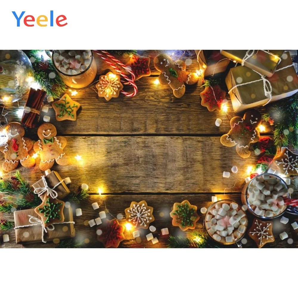 

Christmas Tree Winter Snow Wood Board Gift Cake Backdrop Newborn Baby Kids Party Photography Background Vinyl For Photo Studio