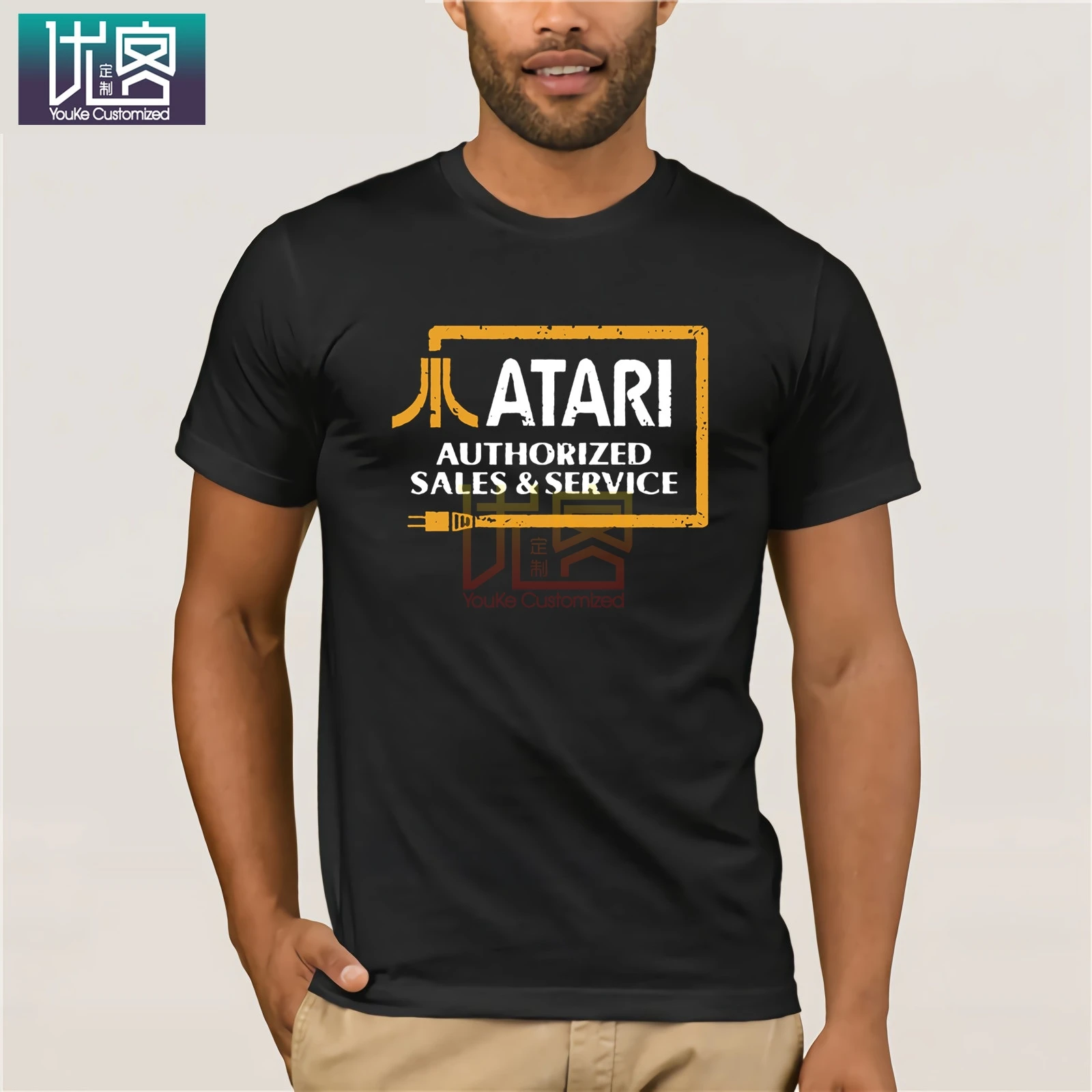 

atari, retro, t-shirt, Video game, console, 2600, 2800, gamer, Cartridge Classic Logo Fashion Customized Print t-shirt