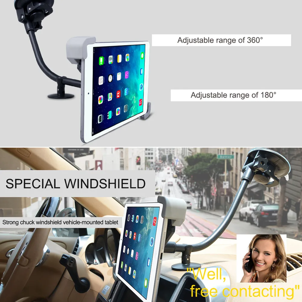 

dropshipping Adjustable Car Tablet Stand Windshield 360 Degree Rotatable Holder for iPad Navigation OE88