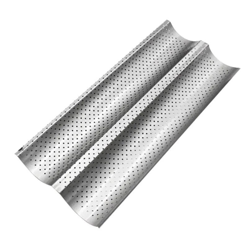 1Pcs Non-Stick Perforated Baguette Pan French Bread Mold Wave Loaf, 1 Pack