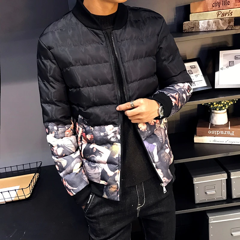 w199 Модные куртки, верхняя одежда, парка Hombre, Мужская одежда, зимняя куртка, Мужская, новая, приталенная, с воротником-стойкой, зимняя мужская куртка - Цвет: w199