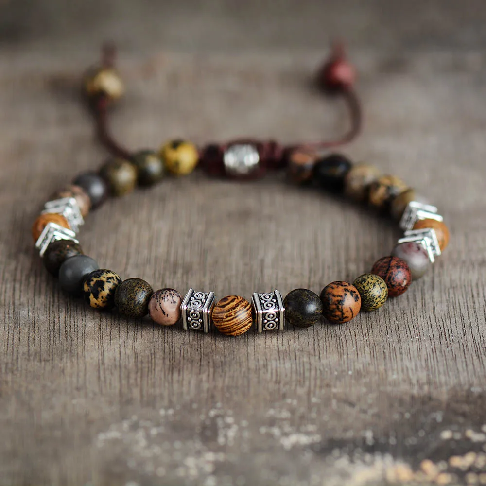 Men Bracelets Steampunk Beads Macrame Bracelets Friendship Lovers Couples Adjustable Bracelet