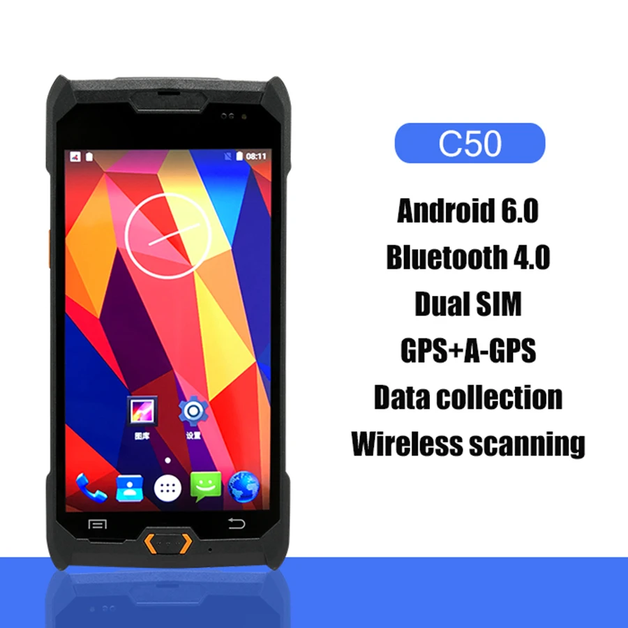 IP65 промышленный Android PDA NFC POS терминал термальный Wifi Bluetooth мобильный беспроводной