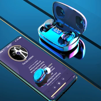 

New 6D Wireless Headphones Bluetooth 5.0 Earphone TWS HIFI Mini In-ear Sports Running Headset Support iOS/Android Phones HD Call