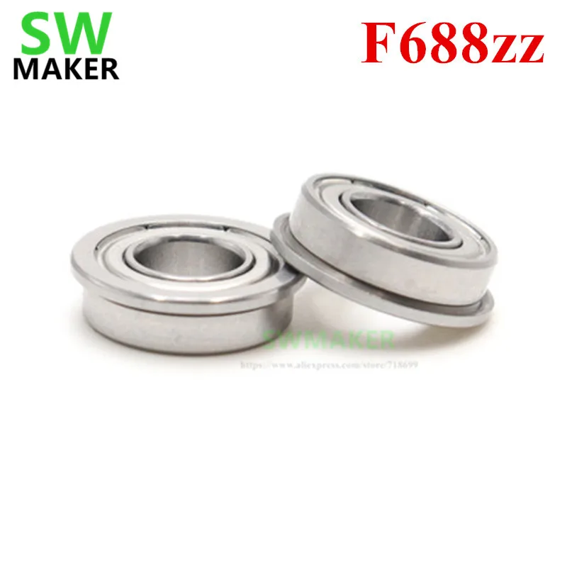 2pcs CR 10 Special Flange bearing F688zz Micro Flange Linear Bearing