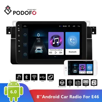 

Podofo 8''Android Car Radio 2din Car Multimedia Player WIFI GPS Mirror Link Touch Screen Autoradio Audio Stere For E46 Radios