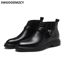 Мужские ботинки; кожаная обувь в деловом стиле; Мужские модельные ботинки; официальная обувь; мужские Ботильоны; офисная обувь; zapatos de hombre ayakkabi; большие размеры