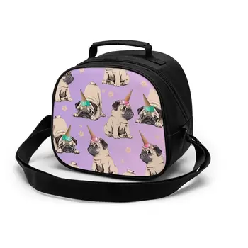 

Funny Unicorn Pug Cooler Lunch Box Portable Insulated Lunch Bag Kids Thermal Food Picnic Lunch Bag